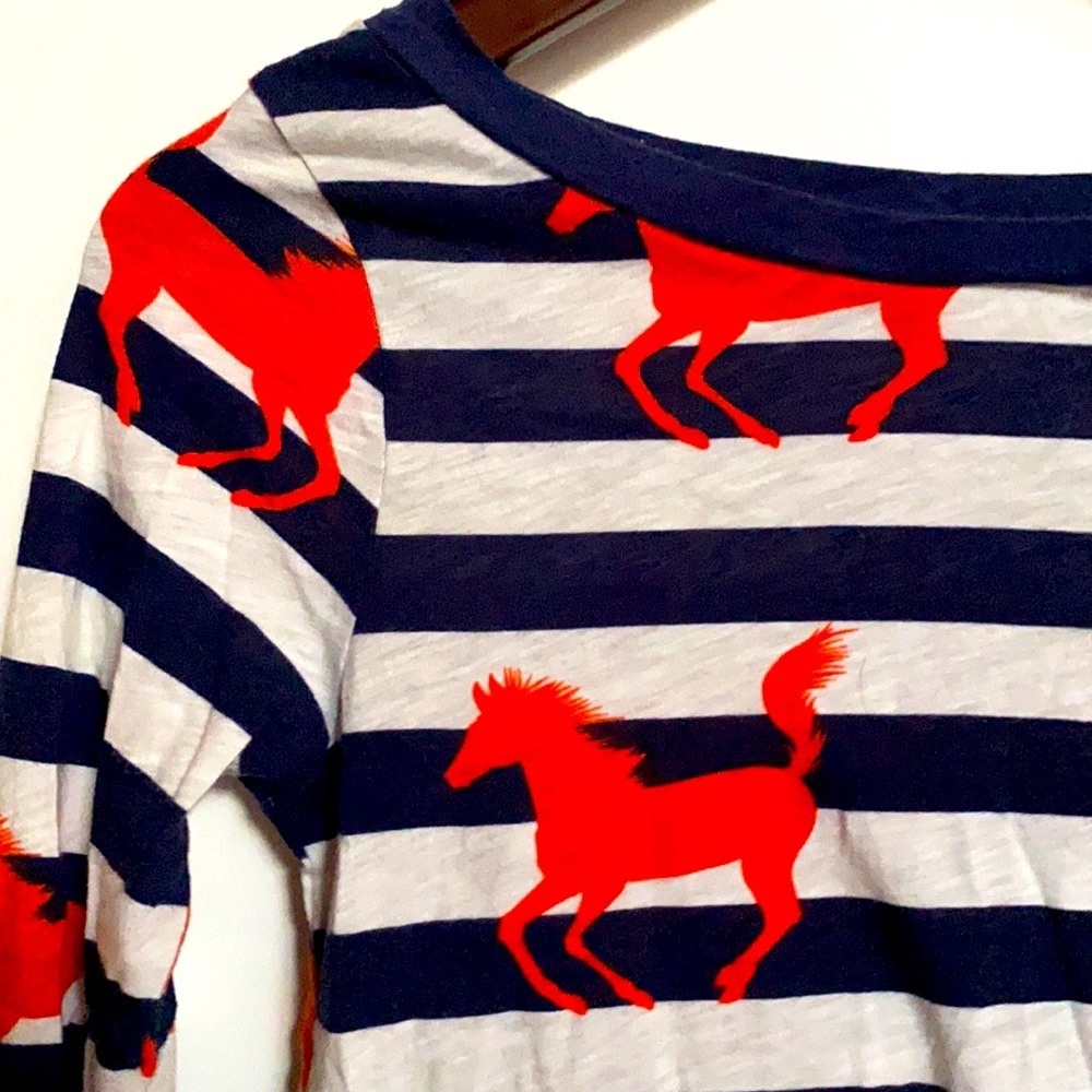Anthropologie Bright Horses Stripe Knit Button Top - Picture 3 of 11